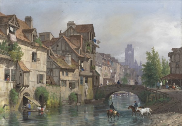 View of Rouen by Giuseppe Canella